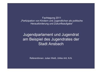 Jugendparlament und Jugendrat