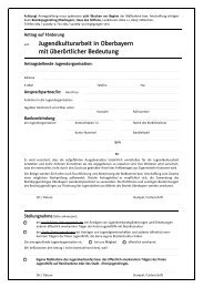 Antragsformular und Richtlinien - Bezirksjugendring Oberbayern