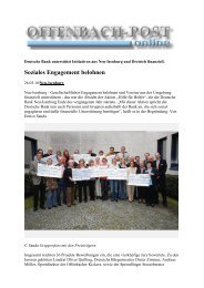 Soziales Engagement belohnen - JugendbÃ¼ro Neu-Isenburg