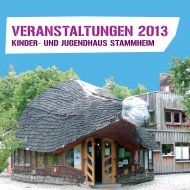 VERANSTALTUNGEN 2013 - und Jugendhaus Stammheim