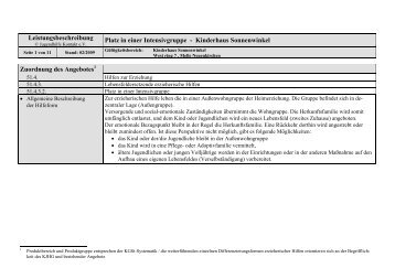 Leistungsbeschreibung Platz in einer Intensivgruppe - Jugendhilfe ...