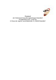 Protokoll der Vollversammlung am 19.09 - Jugendring DÃ¼sseldorf