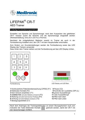 LIFEPAK CR-T - Ãsterreichisches Jugendrotkreuz