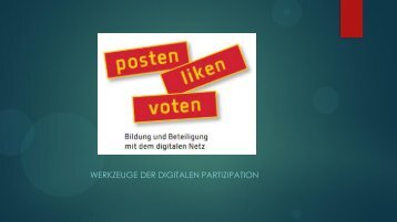 WERKZEUGE DER DIGITALEN PARTIZIPATION - Jugendserver-Saar