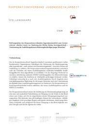 Stellungnahme - Kooperationsverbund Jugendsozialarbeit