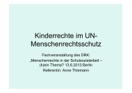 Kinderrechte im UN- Menschenrechtsschutz