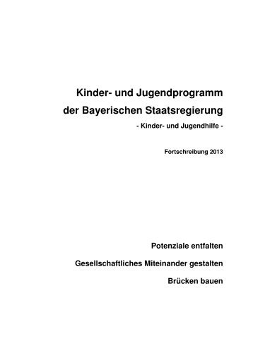 Kinder- und Jugendprogramm der Bayerischen Staatsregierung