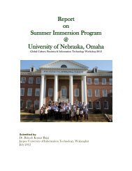 Report on Summer Immersion Program @ University of ... - JUIT