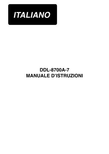 DDL-8700A-7 MANUALE D'ISTRUZIONI (ITALIANO) - JUKI