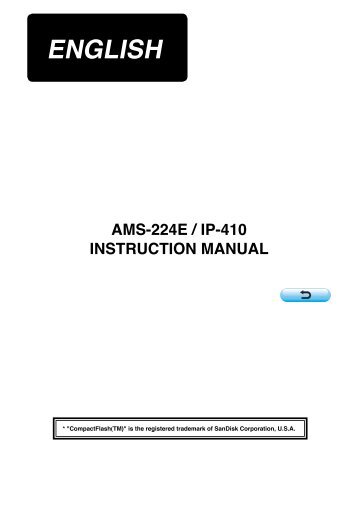 AMS-224E INSTRUCTION MANUAL (ENGLISH) - JUKI