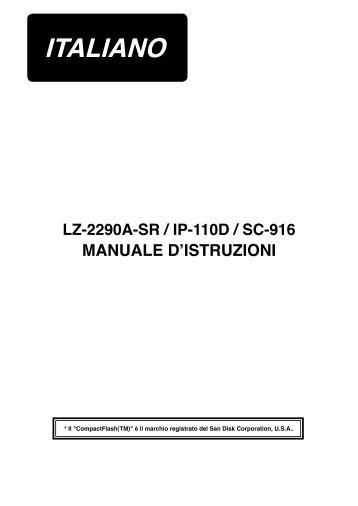 lz-2290a-sr/ip-110d/sc-916 manuale d'istruzioni (italiano) - JUKI