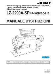 MANUALE D'ISTRUZIONI - JUKI