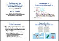 Graphematische Analyse Silbentrennung Illustration des