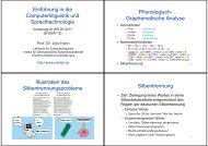 Graphematische Analyse Illustration des Silbentrennung