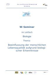 W-Seminar - Julius-Echter-Gymnasium