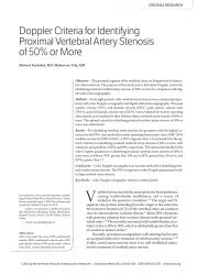 Doppler Criteria for Identifying Proximal Vertebral Artery Stenosis of ...