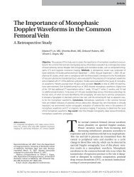 The Importance of Monophasic Doppler Waveforms in the Common ...