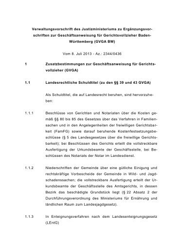 GVGA BW - Justizministerium Baden-Württemberg