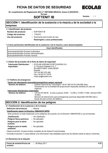 FICHA DE DATOS DE SEGURIDAD SOFTENIT IB - Jumadi