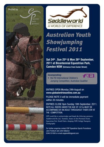 Program - Jumping NSW - Equestrian Australia