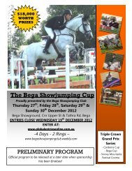 The Bega Showjumping Cup - Jumping NSW