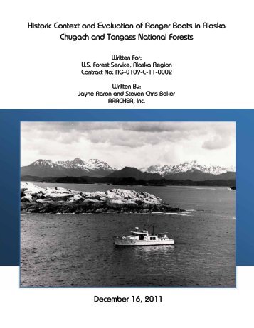 Historic Context and Evaluation of Ranger Boats in Alaska - City and ...