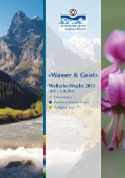 Exkursionen - UNESCO Welterbe Schweizer Alpen Jungfrau-Aletsch