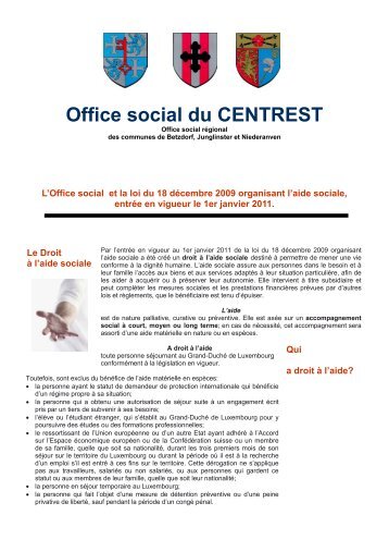 DÃ©pliant - Office social CENTREST