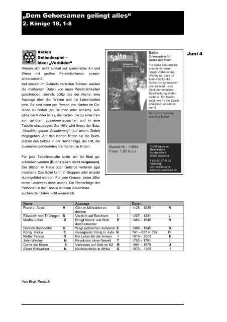 Werkbuch Jungschararbeit 2007