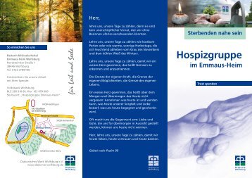 Hospizgruppe im Emmaus-Heim - Diakonie Wolfsburg