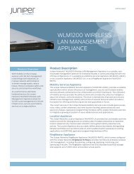 WLM1200 Wireless LAN Management Appliance - Juniper Networks