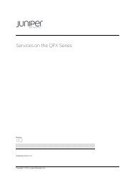 Services on the QFX Series - Juniper.net