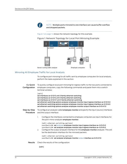 Services on the QFX Series - Juniper.net