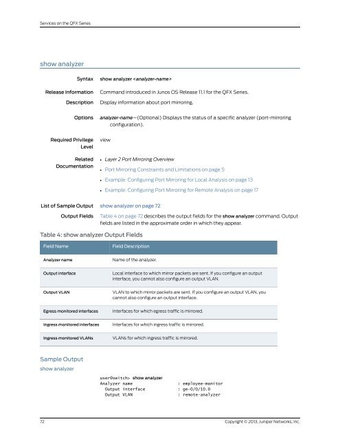 Services on the QFX Series - Juniper.net