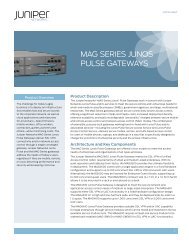 MAG Series Junos Pulse Gateways - Juniper Networks