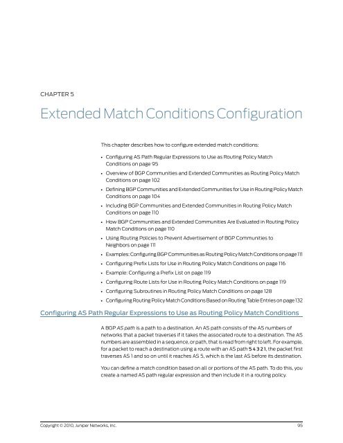 Policy Framework Configuration Guide - Juniper Networks