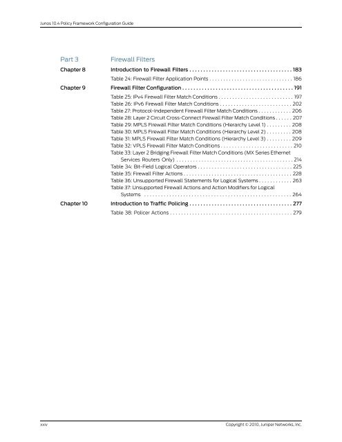 Policy Framework Configuration Guide - Juniper Networks