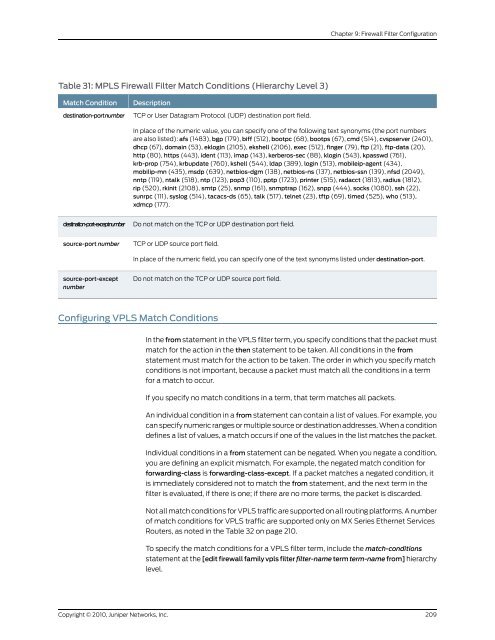 Policy Framework Configuration Guide - Juniper Networks