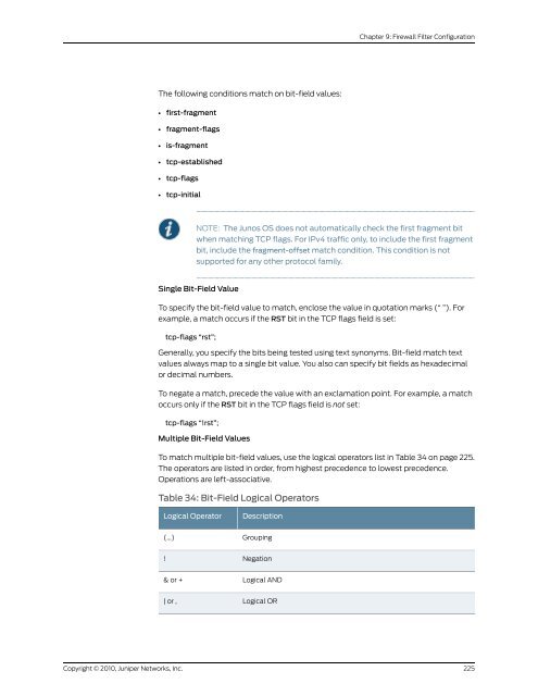 Policy Framework Configuration Guide - Juniper Networks