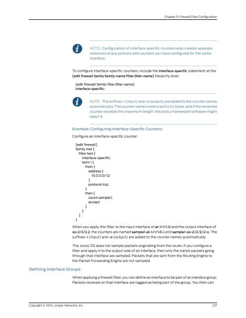 Policy Framework Configuration Guide - Juniper Networks