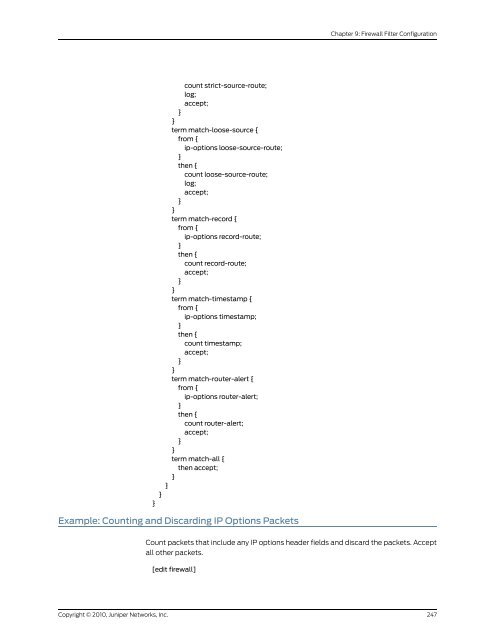 Policy Framework Configuration Guide - Juniper Networks