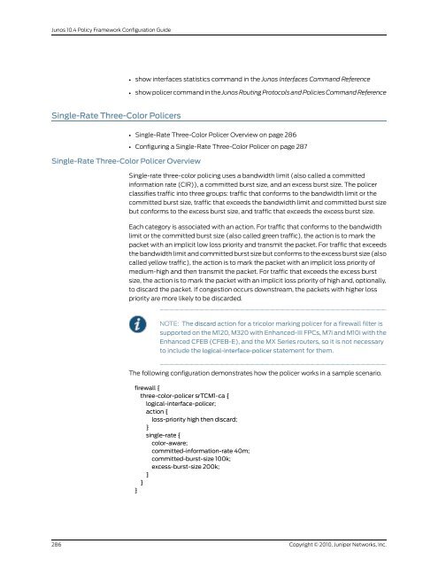 Policy Framework Configuration Guide - Juniper Networks