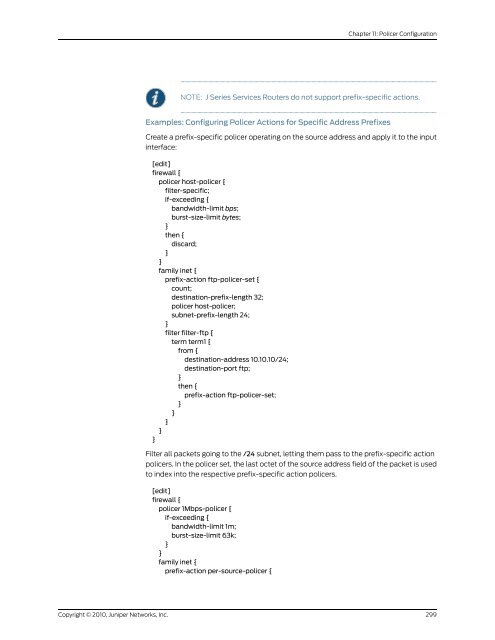 Policy Framework Configuration Guide - Juniper Networks