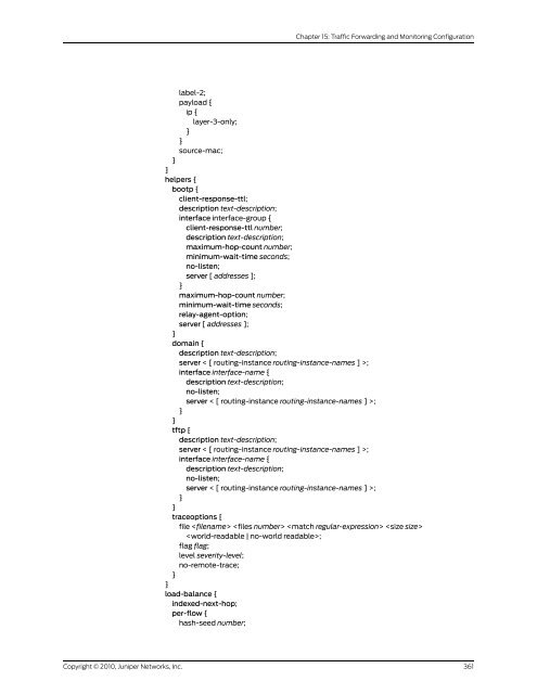 Policy Framework Configuration Guide - Juniper Networks