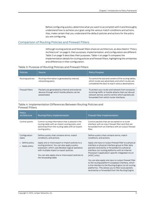 Policy Framework Configuration Guide - Juniper Networks