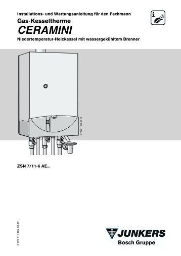 Gas-Kesseltherme CERAMINI - Junkers Kundendienst