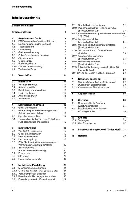 Gas-Kesseltherme CERAMINI - Junkers Kundendienst