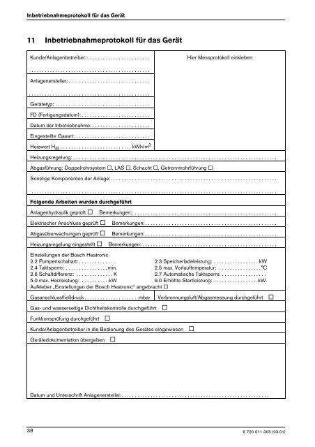 Gas-Kesseltherme CERAMINI - Junkers Kundendienst