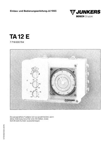 TA 12E.pdf - Junkers Kundendienst