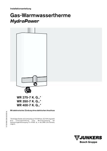 WR275 WR350 WR400-7K.G....pdf - Junkers Kundendienst